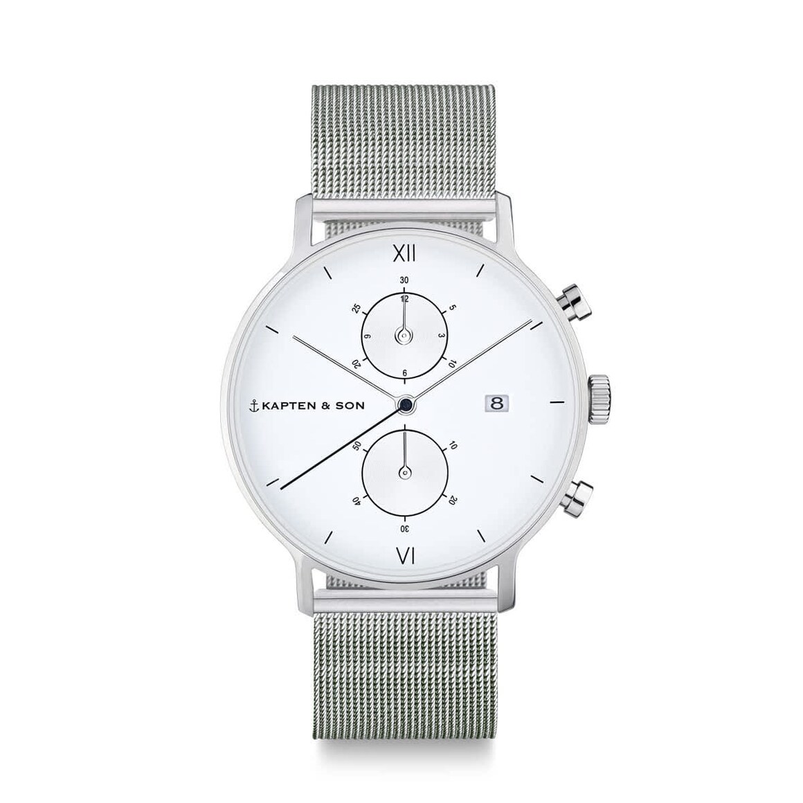 Kpten & Son Chrono Silver Mesh